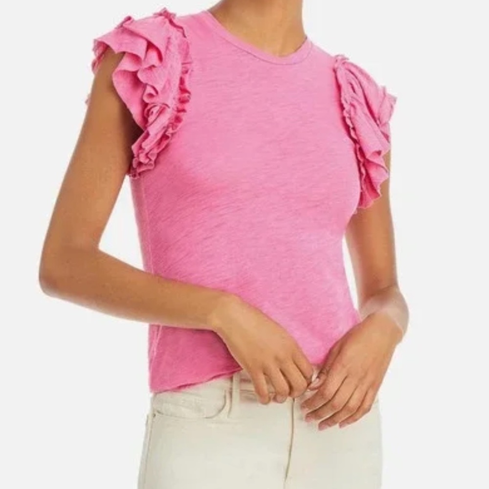 Goldie Pink Ruffle Top Size Medium